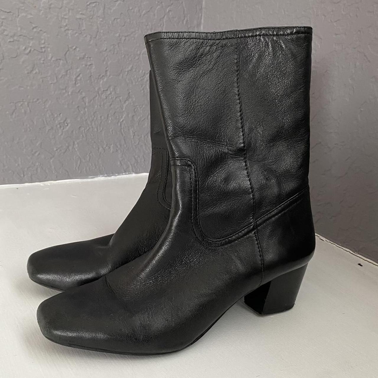 Antonio Melani Women's Black Boots | Depop