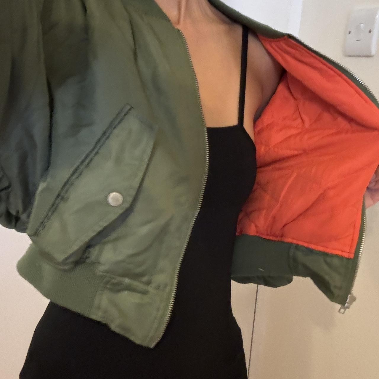 Green jacket orange lining best sale