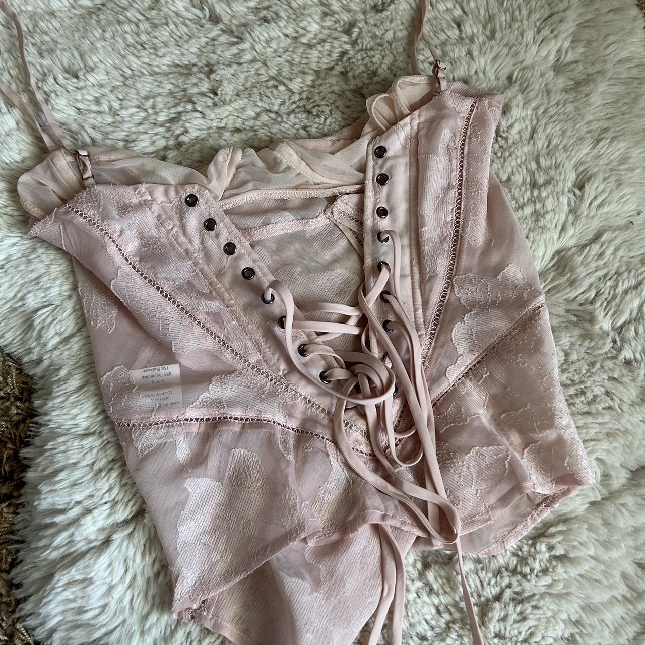 Pink sparkly House of Cb corset Super cute and... - Depop