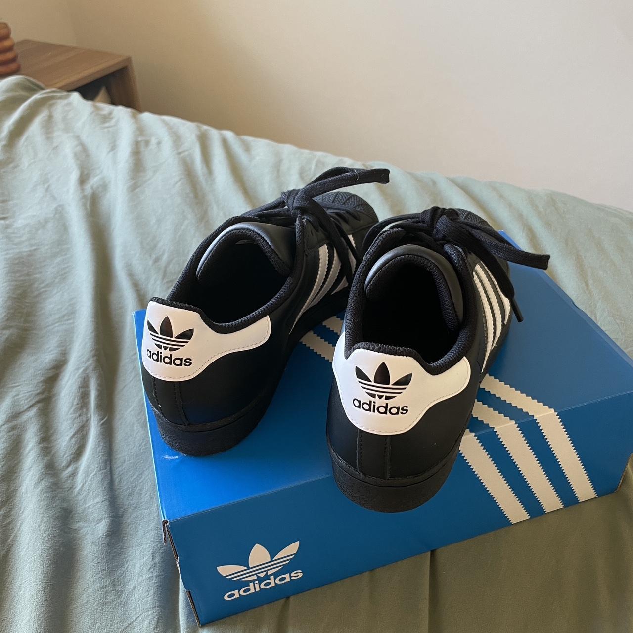 ADIDAS BLACK SUPERSTARS brand new, never been worn... - Depop