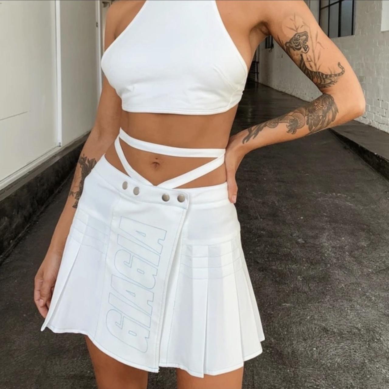 I am gia sale white tennis skirt