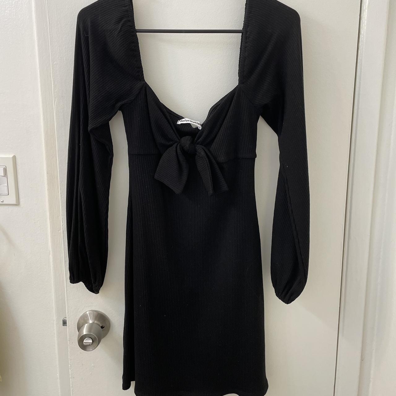 reformation tie neck dress