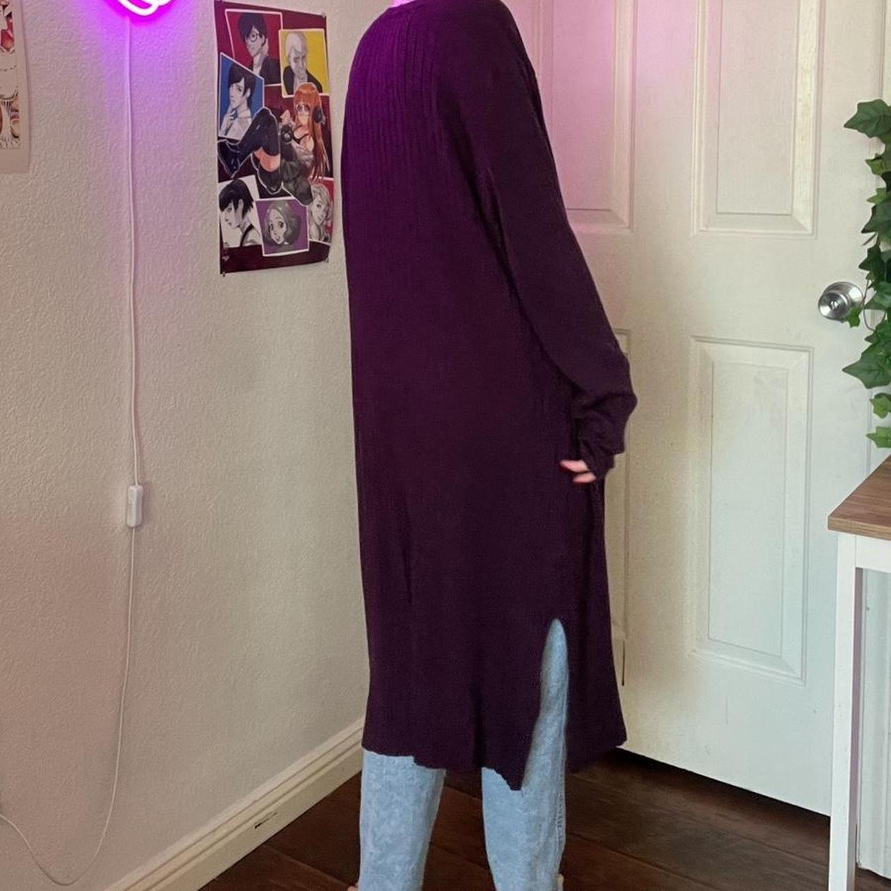 💜DARK PURPLE LONG CARDIGAN 💜 BUY 2 GET 3RD ITEM 50%... - Depop