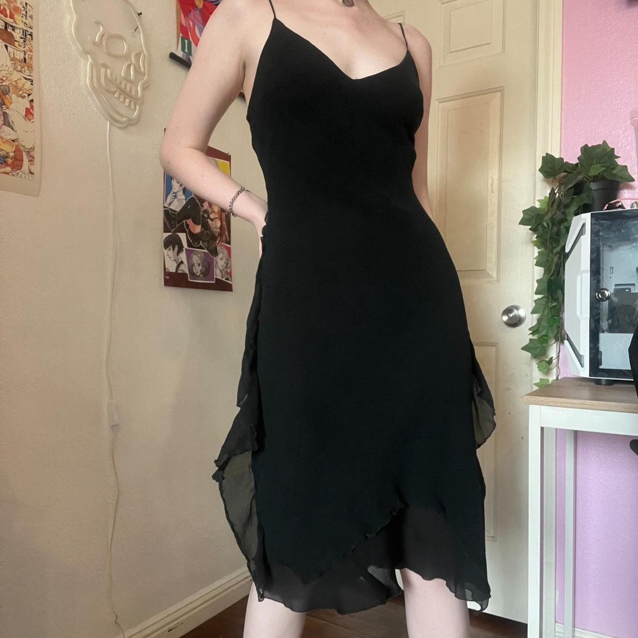 🖤VINTAGE 90S ASYMMETRICAL BLACK DRESS 🖤 absolutely... - Depop