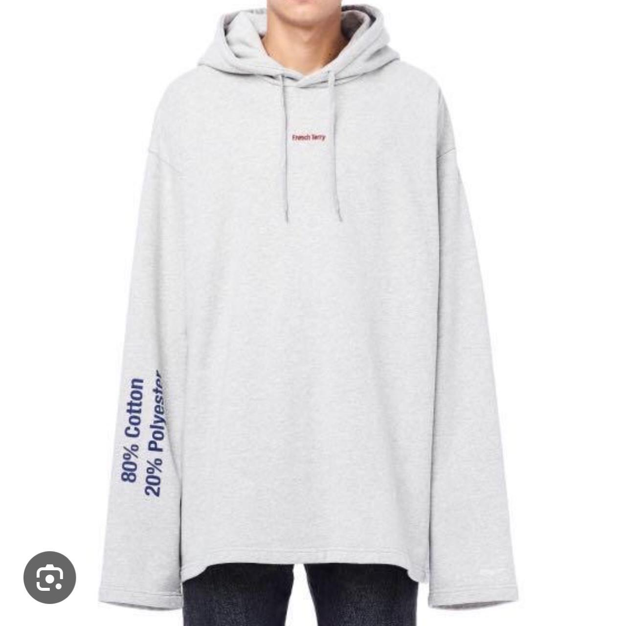 Vetements French terry hoodie Size S but fits an | Depop