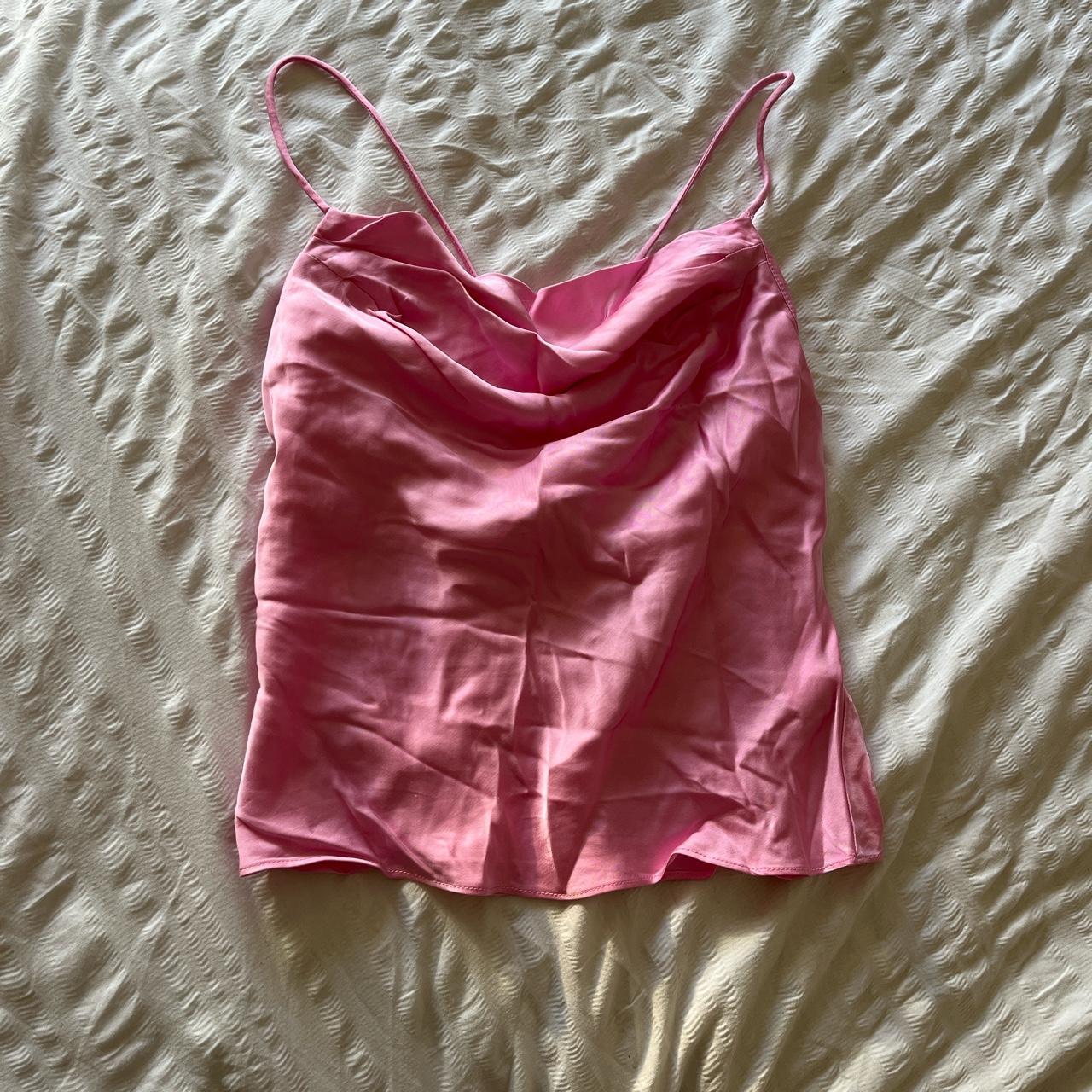 Zara Women's Pink Vest Depop