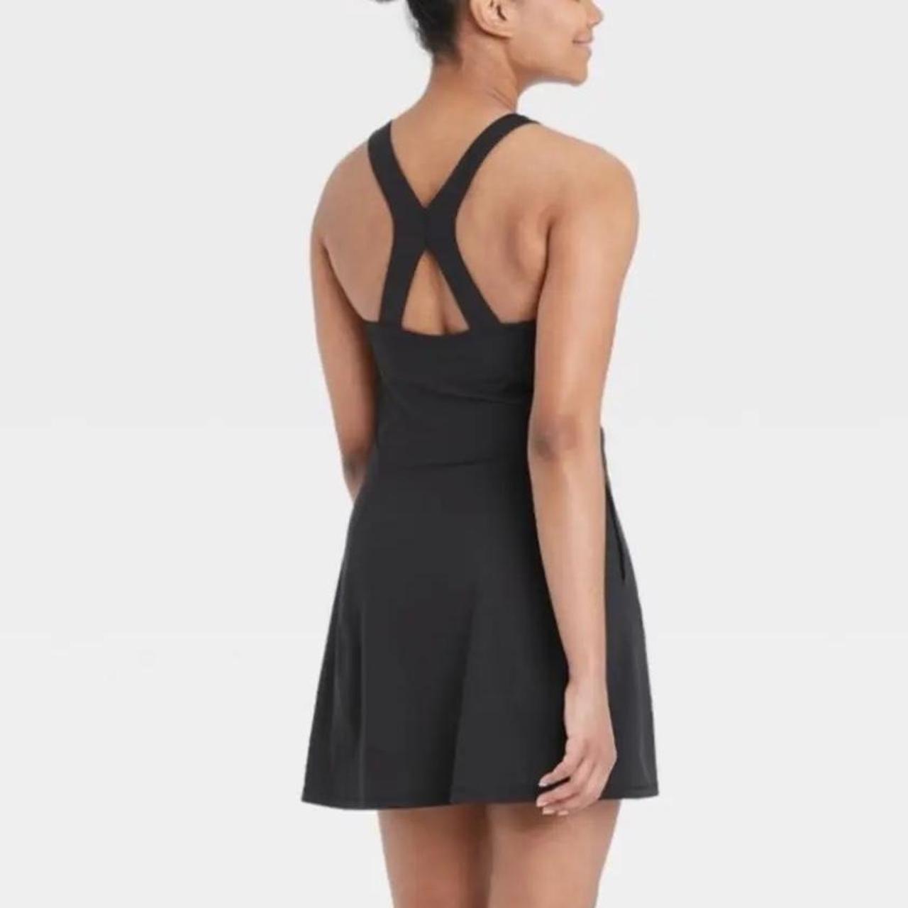 All in Motion Black Tennis Dress w/ Attached Spandex... Depop