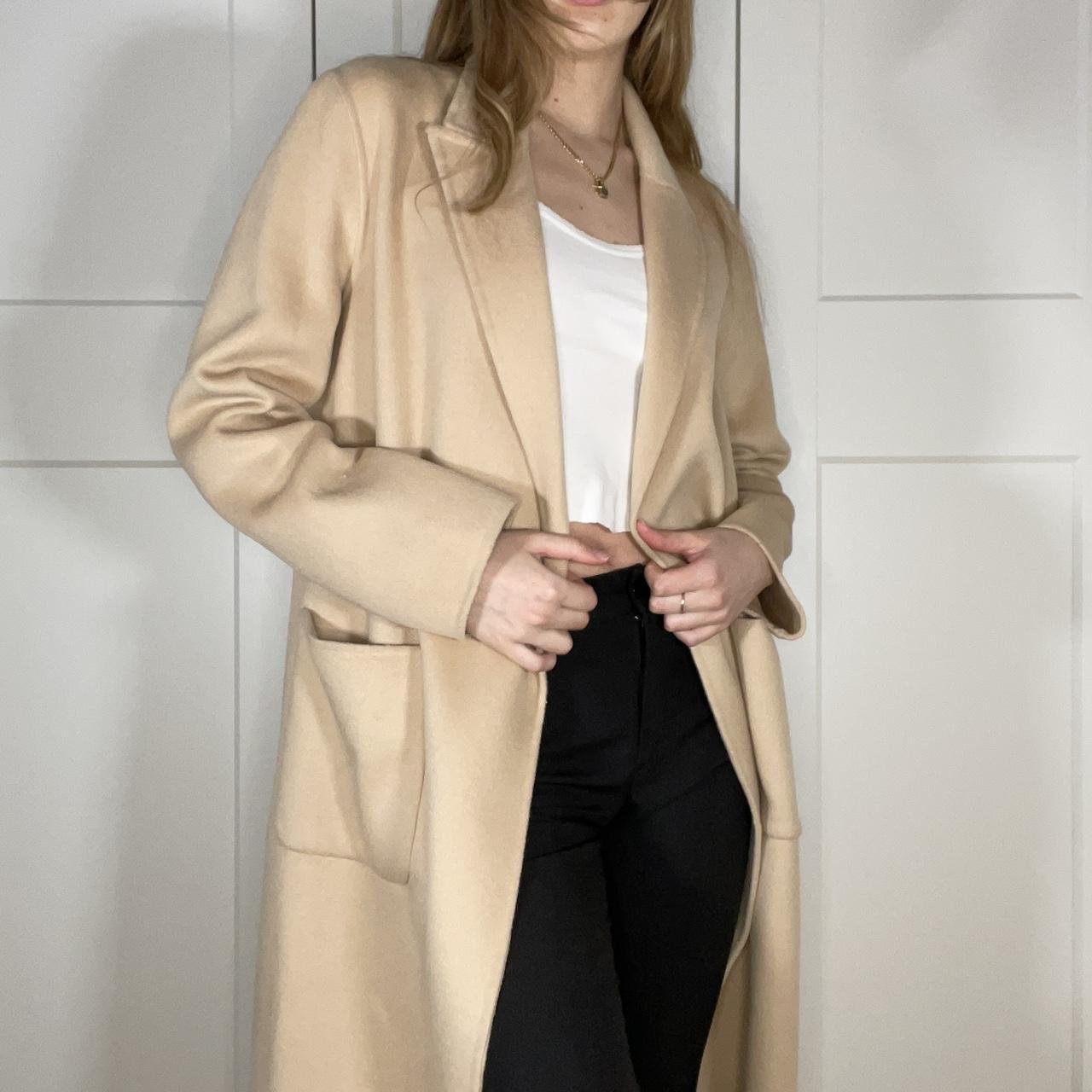 Zara Women's Tan Coat Depop