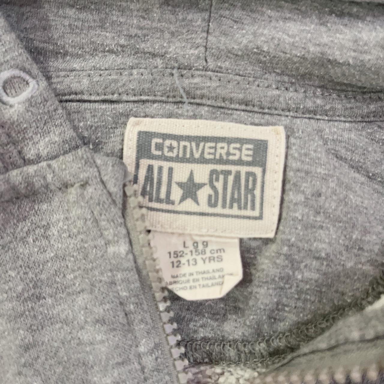 Dark Grey Converse Jacket ꕤ Size L in kids (fits a... Depop