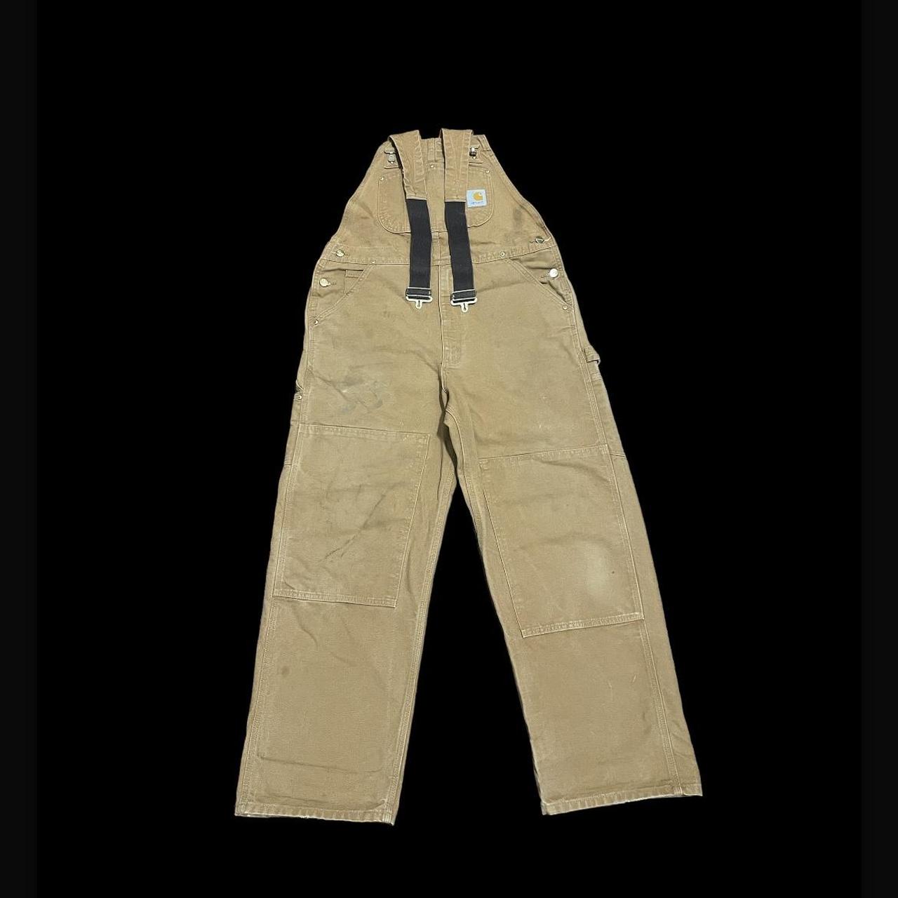 Dickies Men's Tan and Brown Dungareesoveralls Depop