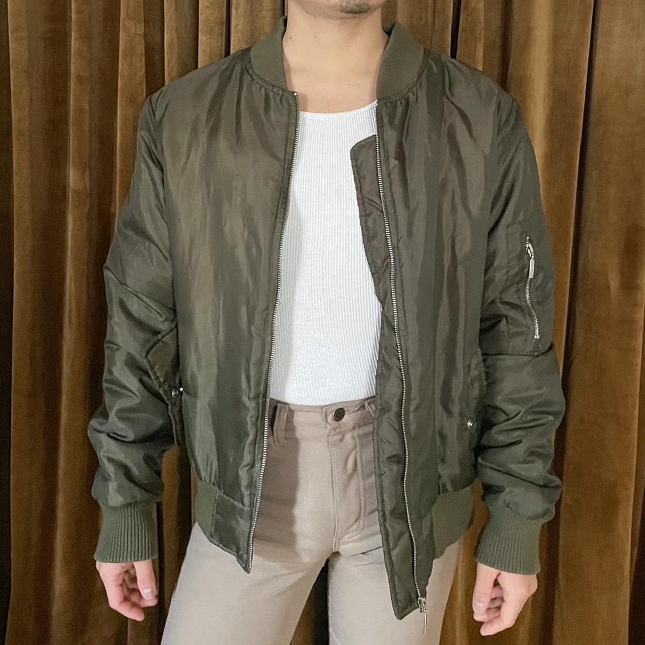 olive green bomber jacket