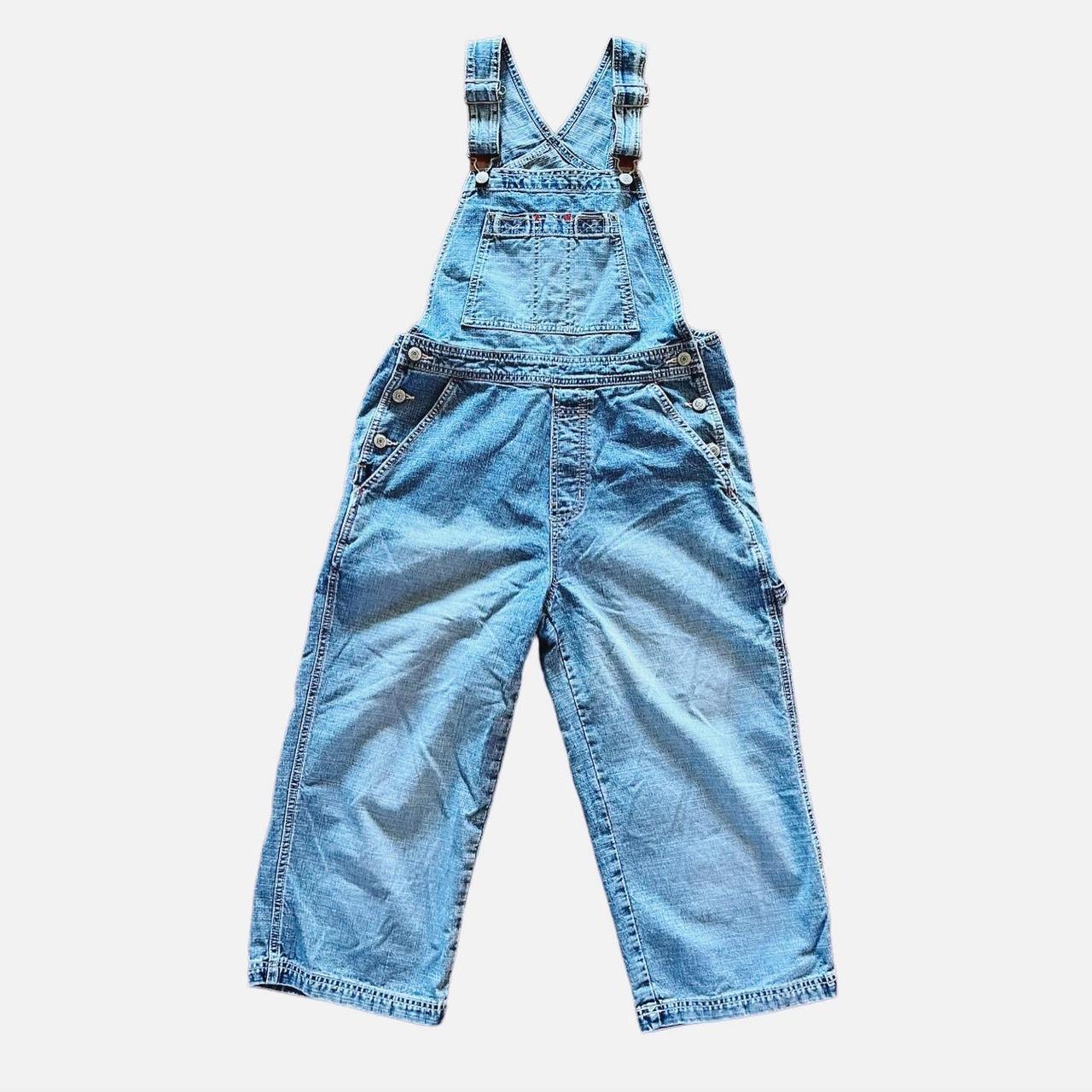 90s vintage GAP denim overalls capris • tag size... Depop