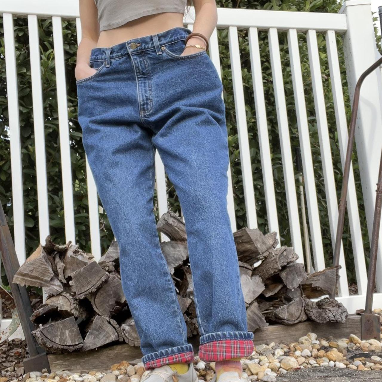 90s vintage LL Bean high waisted flannel thermal... Depop