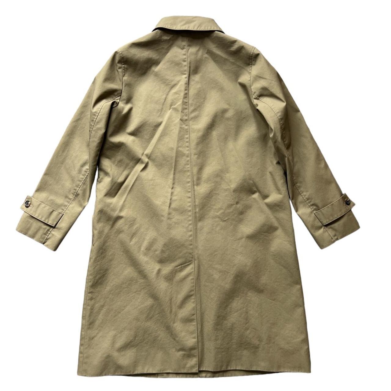 Muji Women's Green and Khaki Coat | Depop