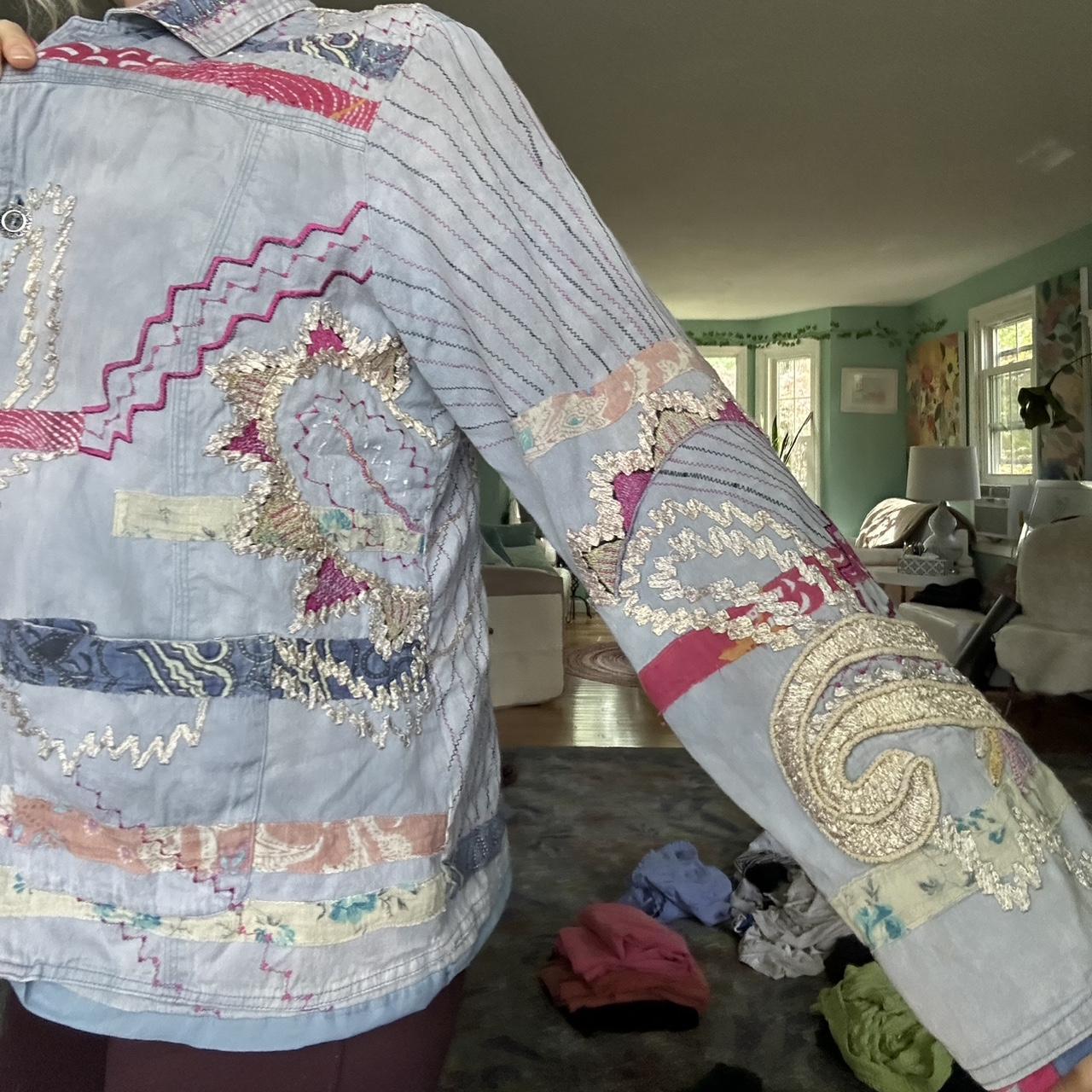 Women's Jacket - Multi/Blue - S – Unique patchwor… - image 4