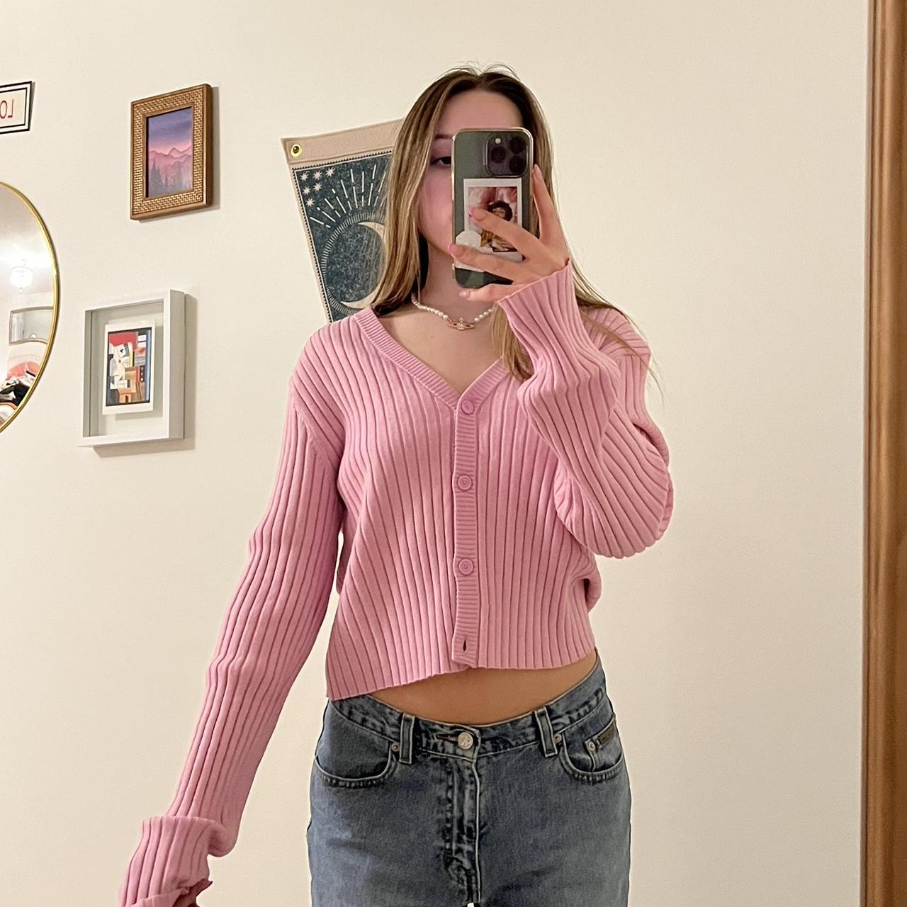 Aerie Women's Pink Cardigan Depop