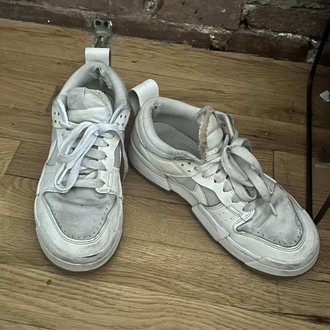Nike dunk disrupts in white Depop