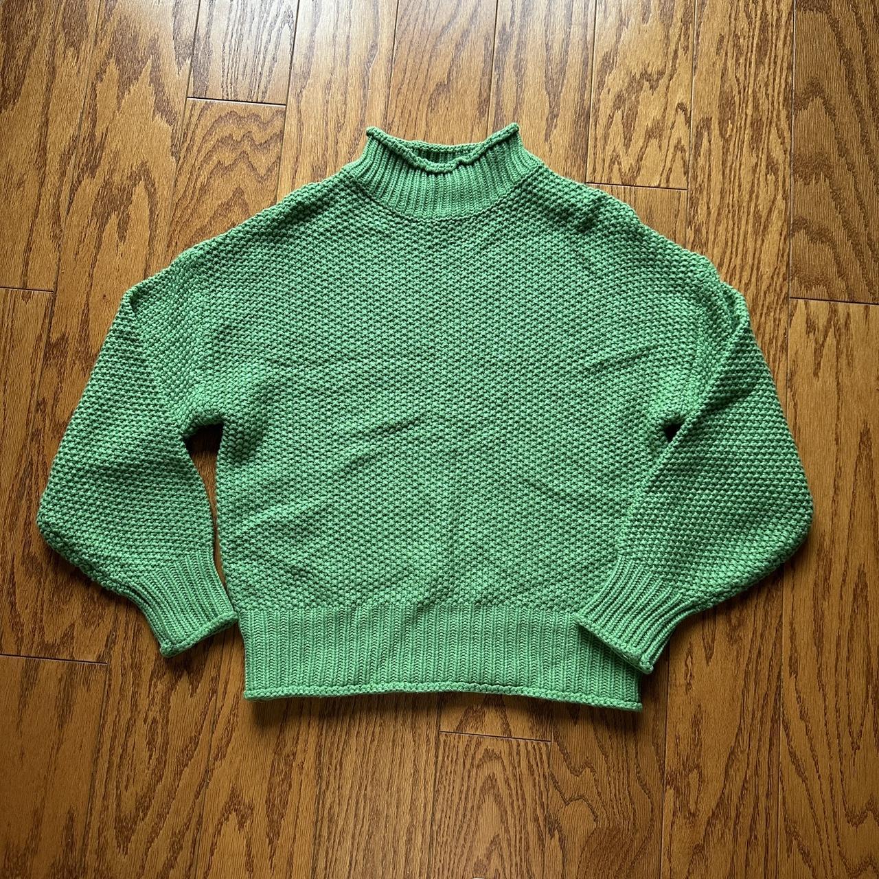 Zara neon 2024 green jumper