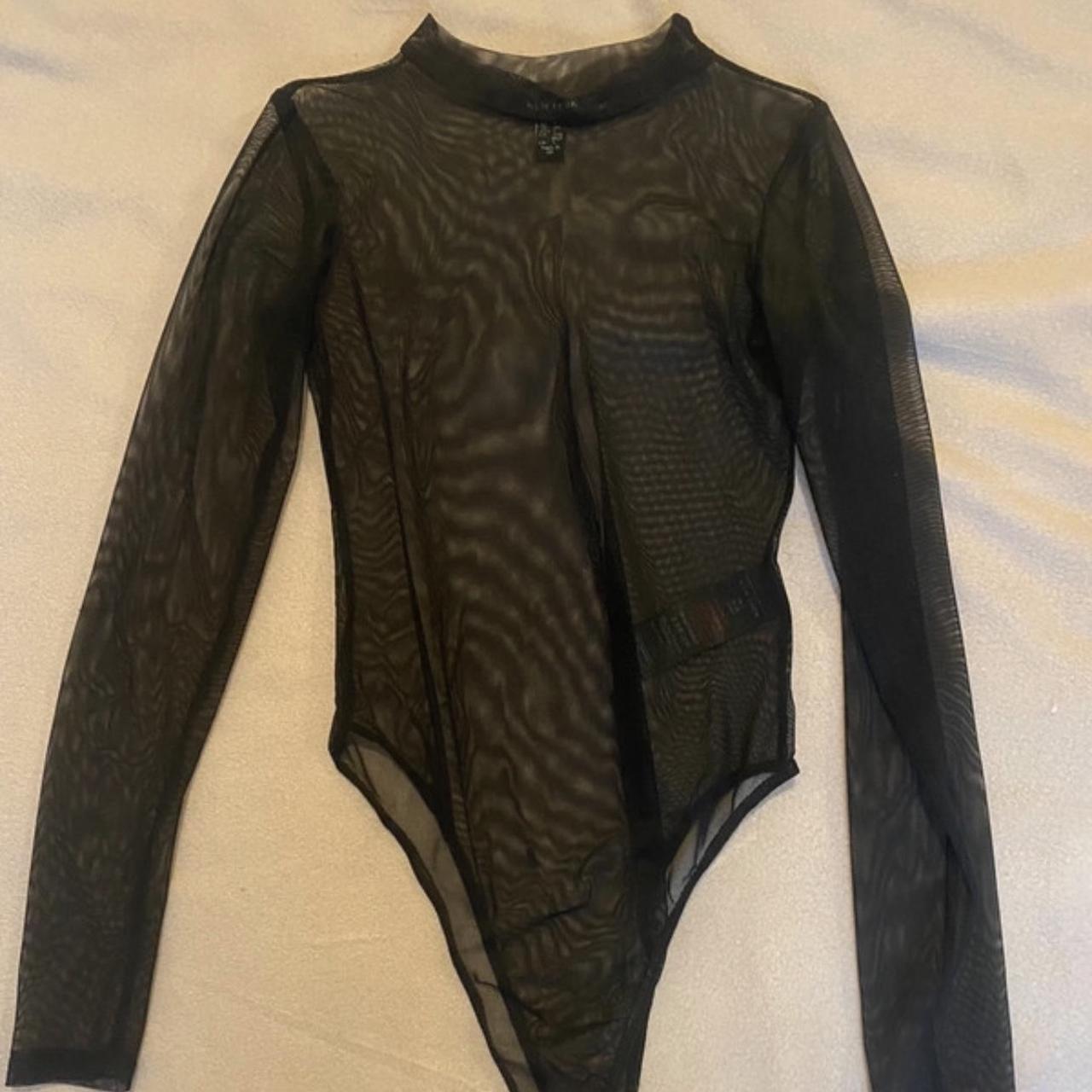 New Look long sleeved mesh body in black