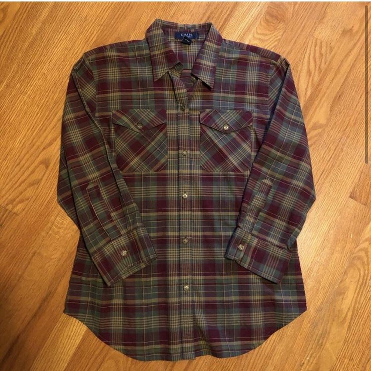 Women's Chaps Button Down Flannel Shirt