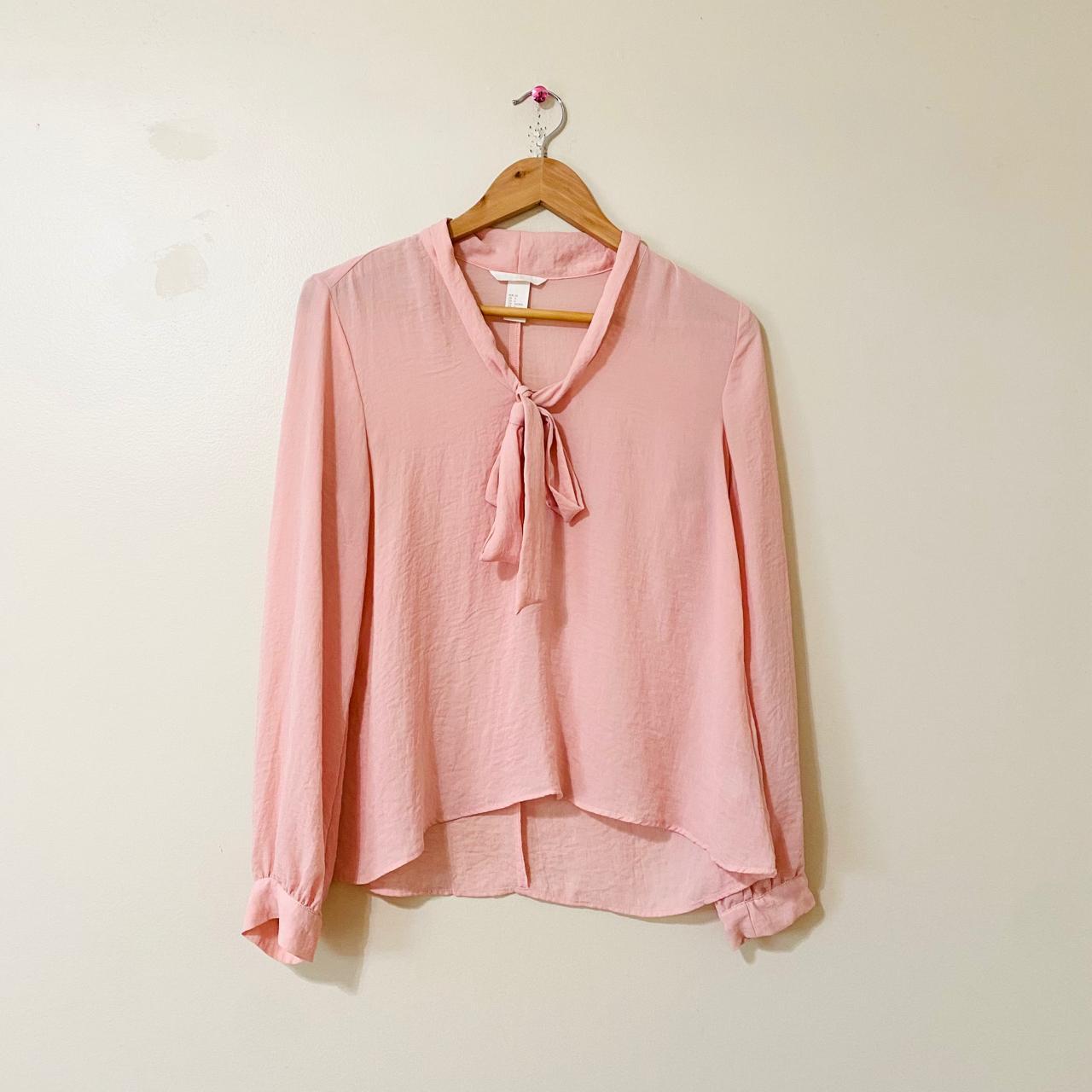 long sleeve hot pink blouse