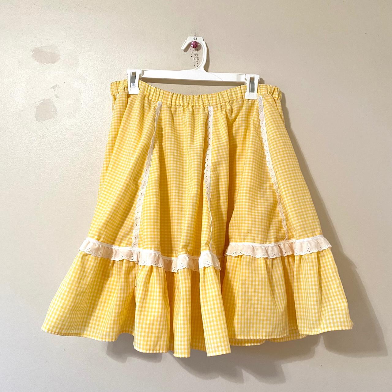 80s yellow outlet skirt