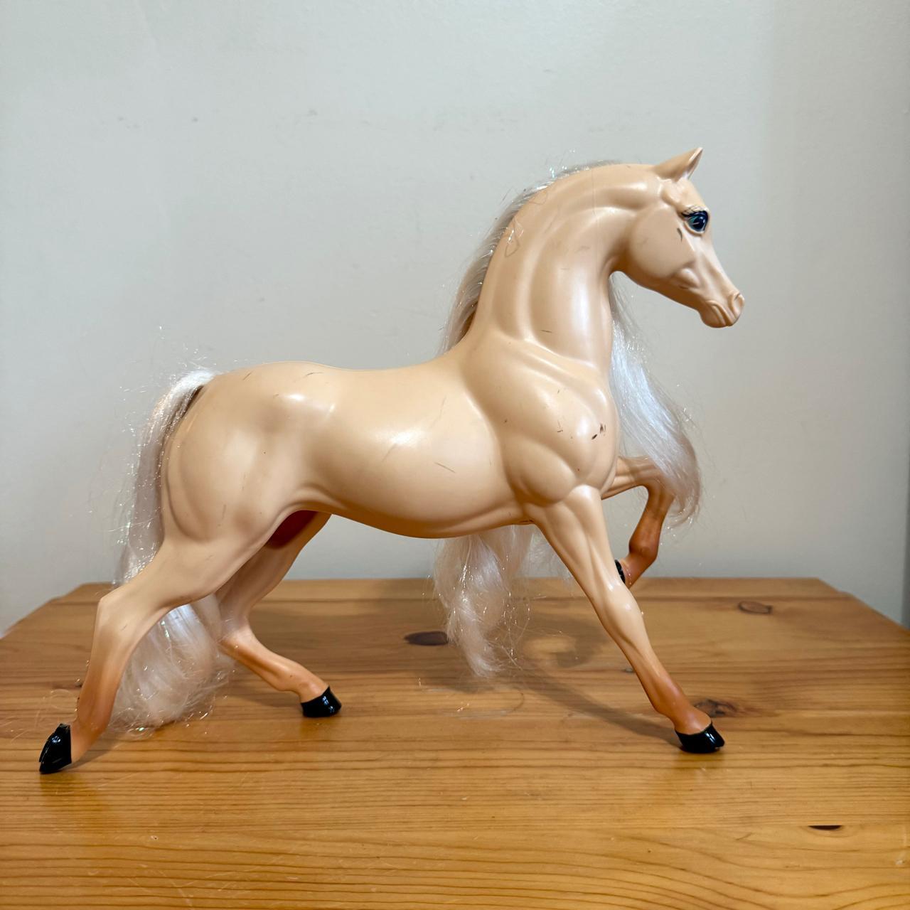 Vintage 1980s 80s Barbie Dream Horse. Palomino cream