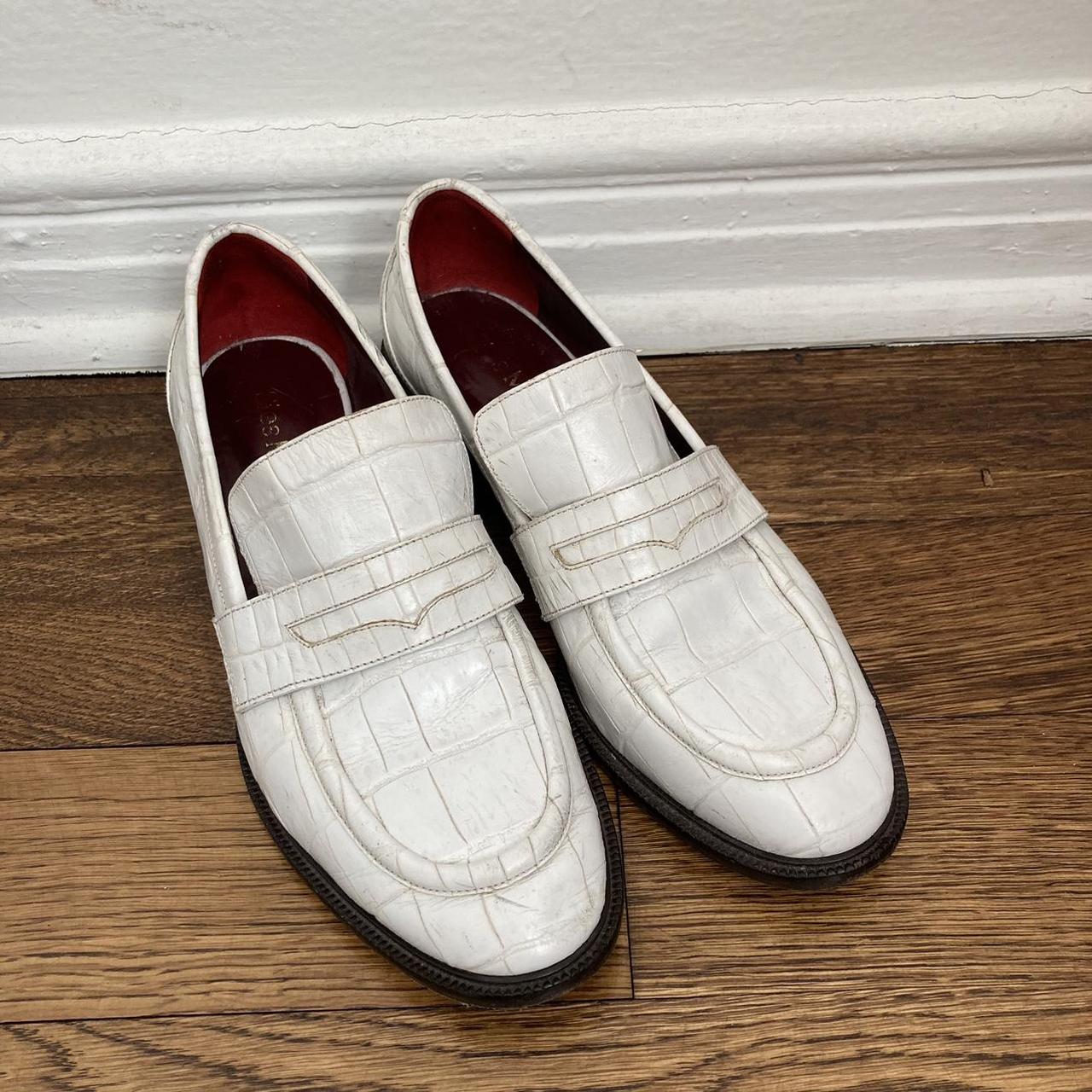 Sies Marjan White Croc loafers Depop