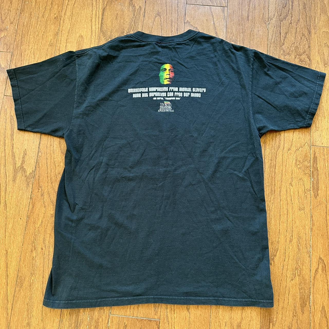 Vintage Bob Marley Redemption Song T-shirt Big face... - Depop