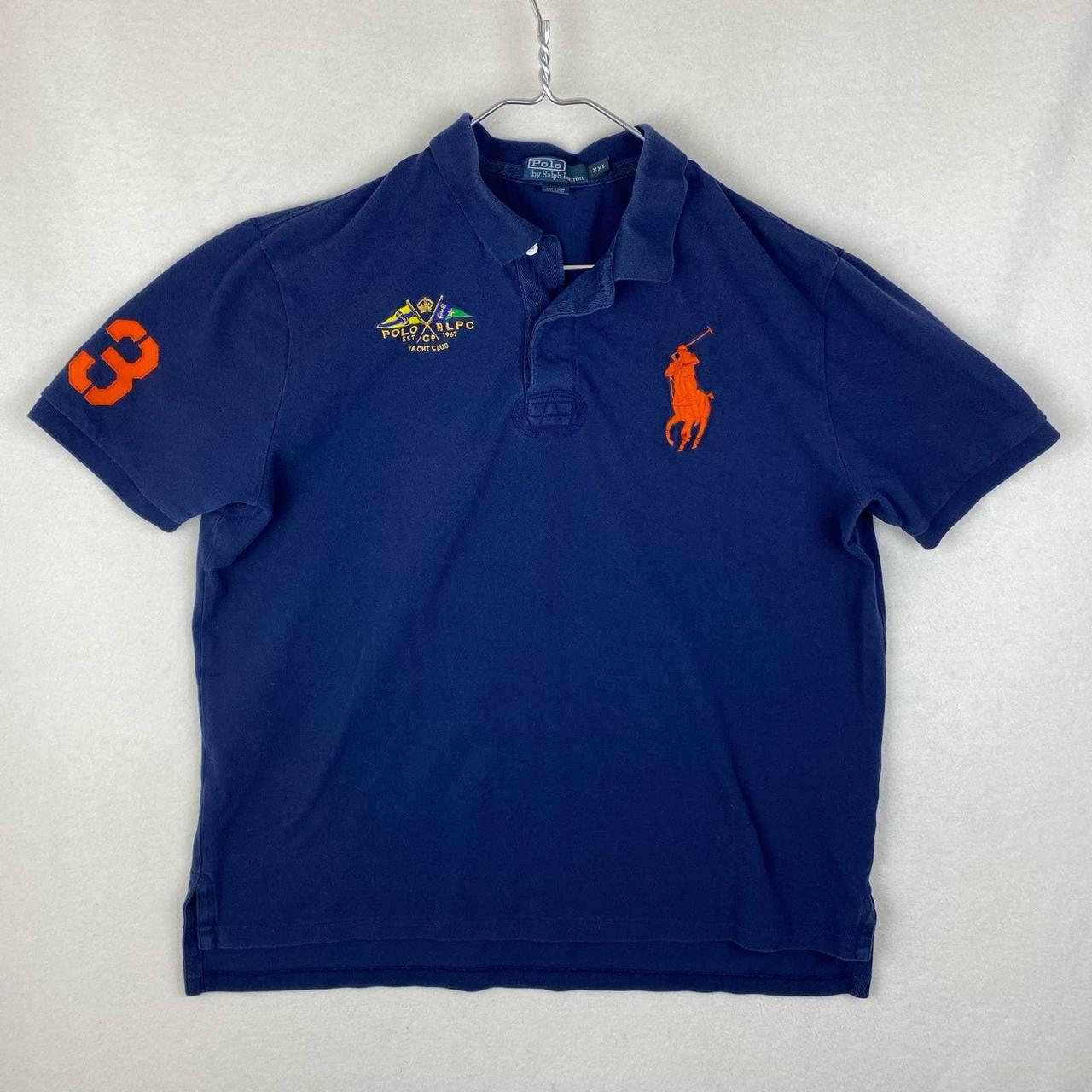 POLO RL BIG PONY BLUE POLO SHIRT top 2XL