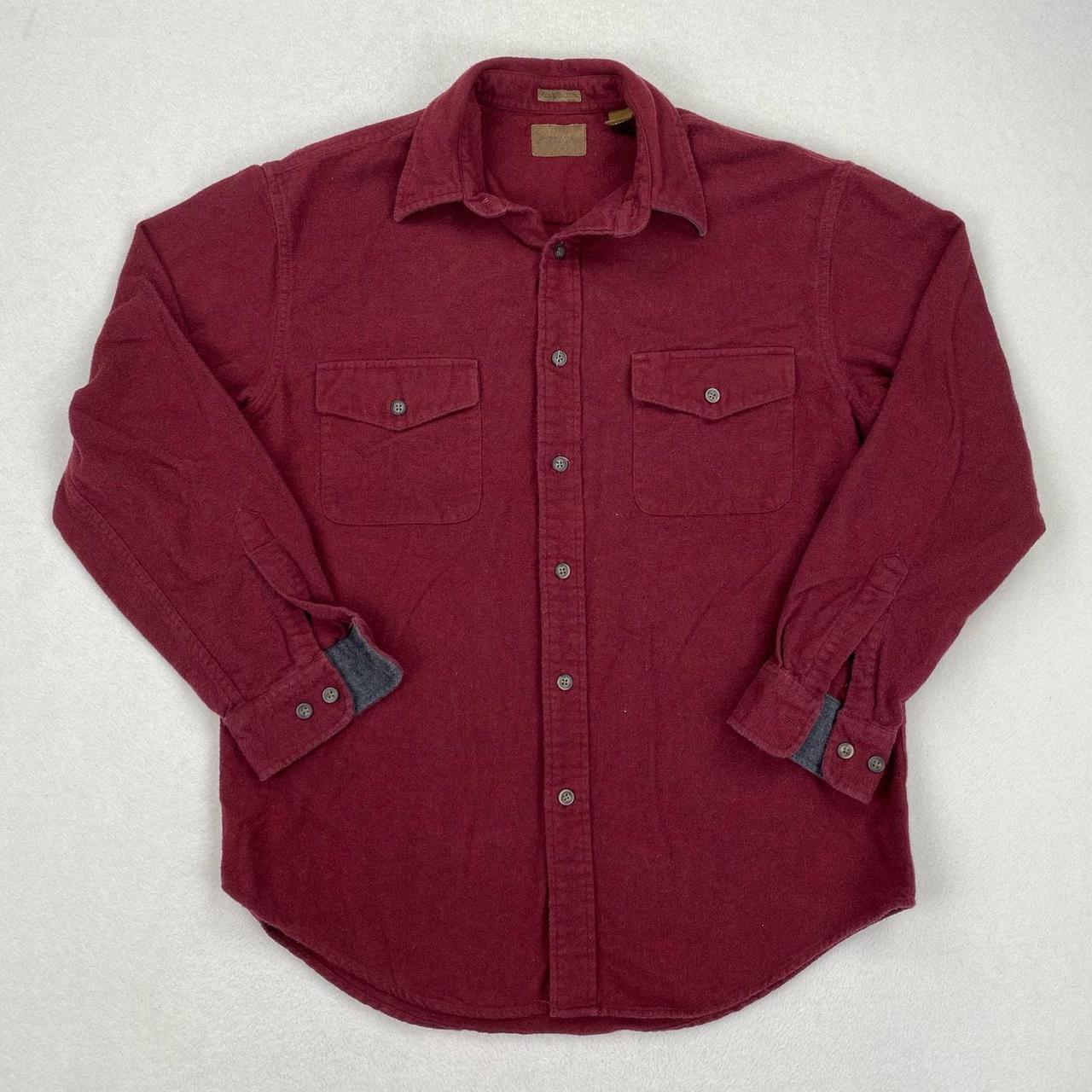 St Johns Bay Shirt Red Long Sleeve Button Up | Depop