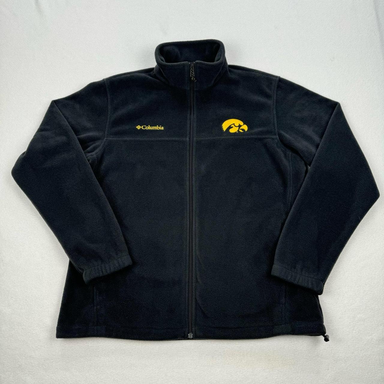 Columbia Iowa Hawkeyes Jacket Black Fleece Zip Up. Depop