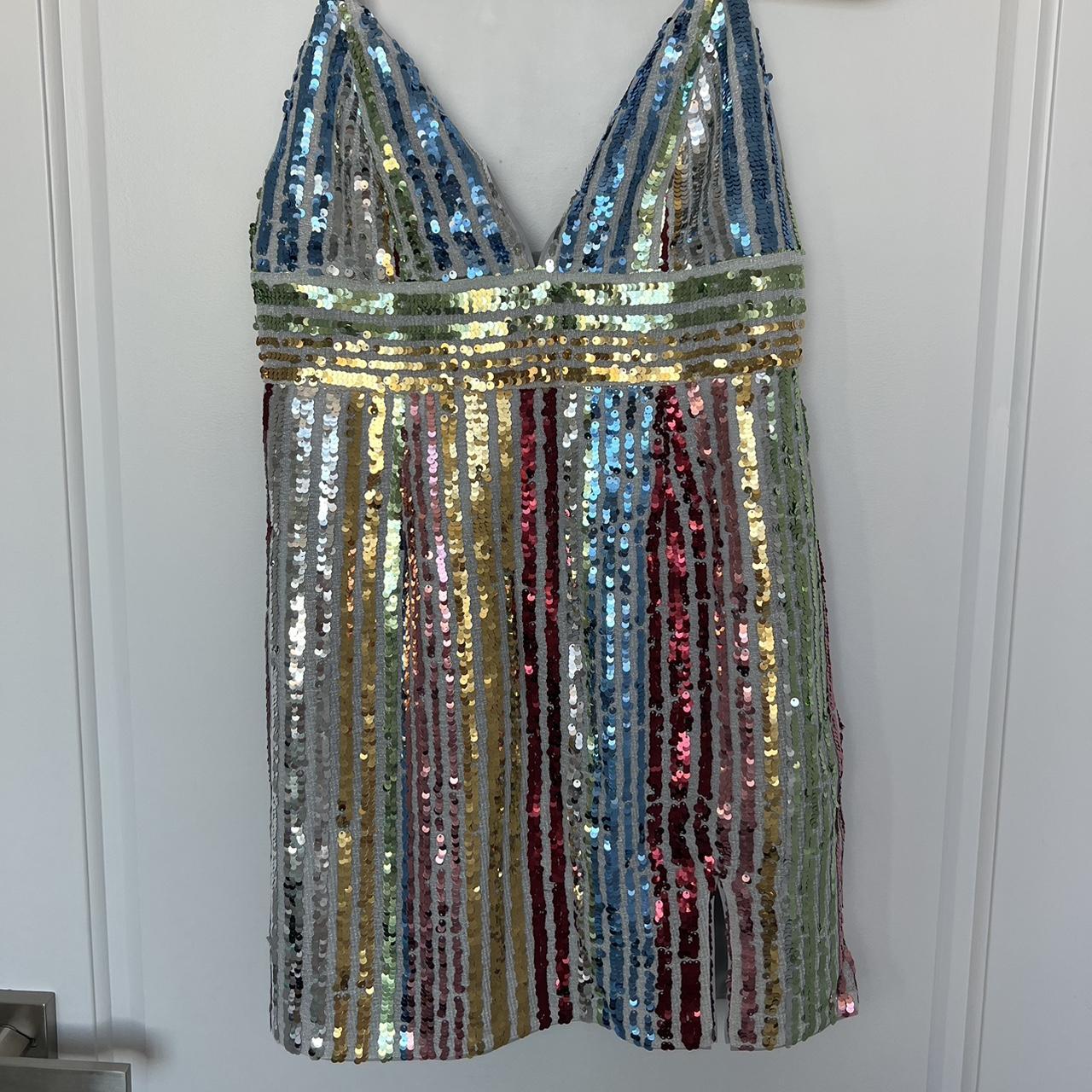 Bcbg rainbow hot sale sequin dress