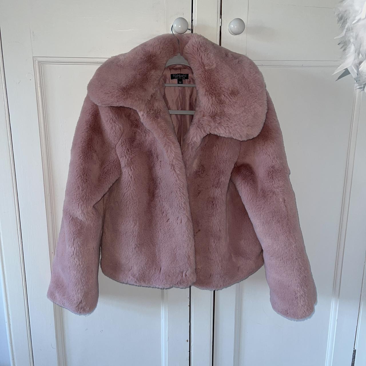 Top offers Shop Faux Fur Jacket in Soft Pink