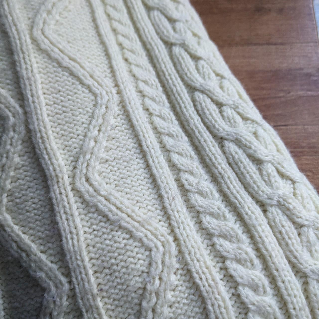 Vintage knitted cream jumper - Depop