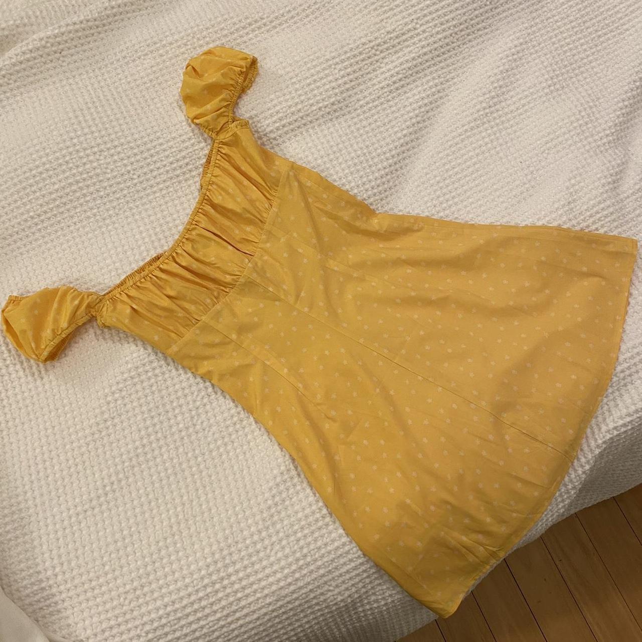 REPOP TIGER MIST sunrise dress- mustard yellow mini - Depop