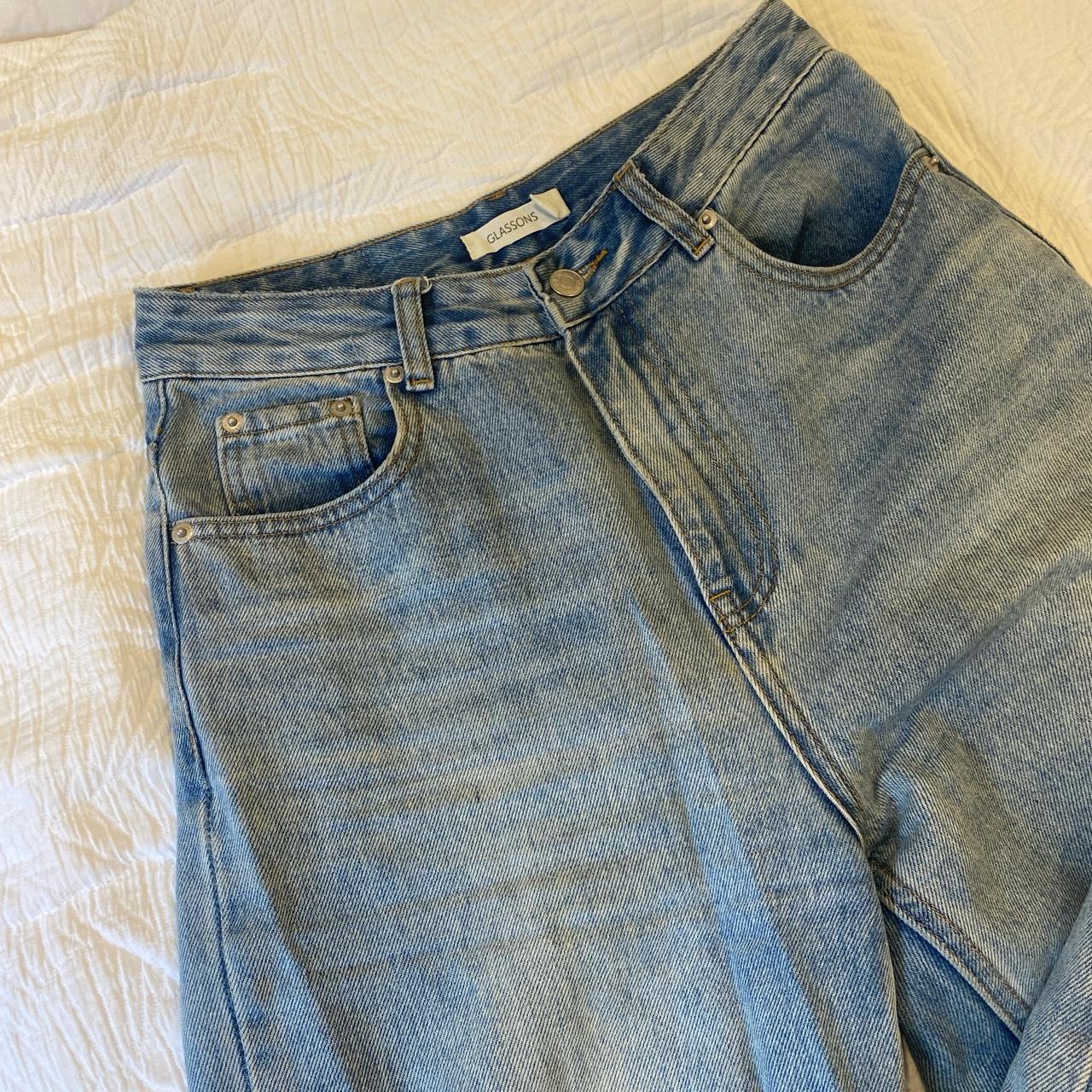 Glassons blue wide leg jeans - Depop