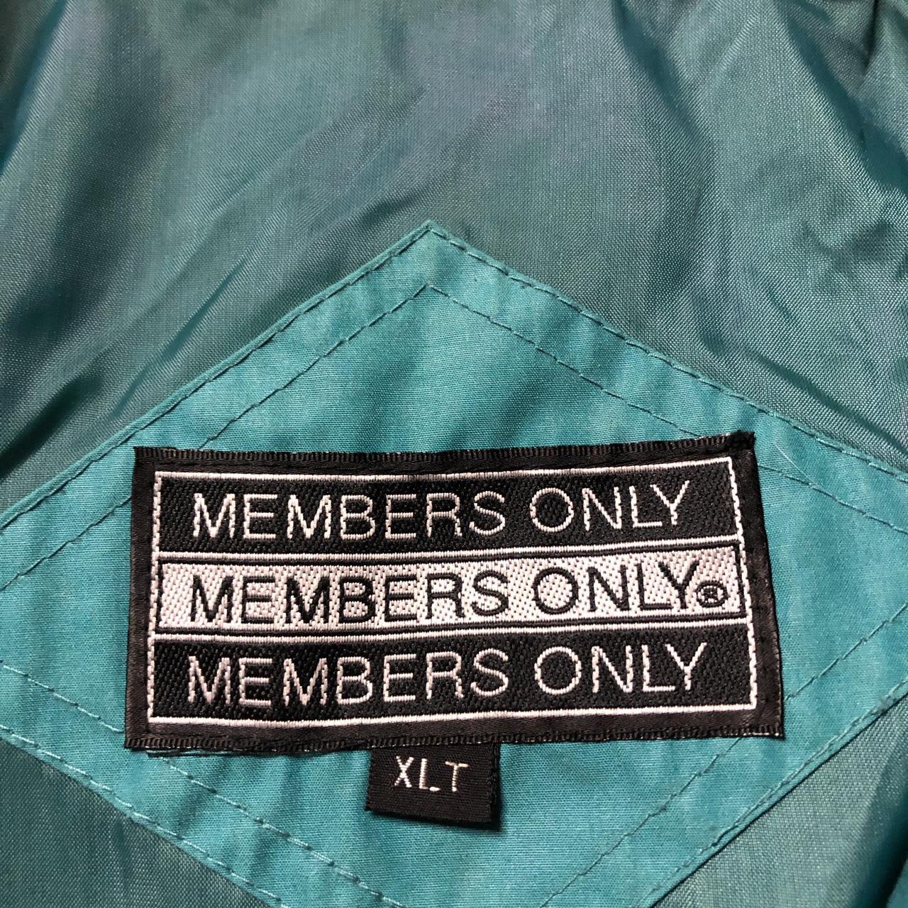 Members Only Men's Blue and Green Jacket | Depop