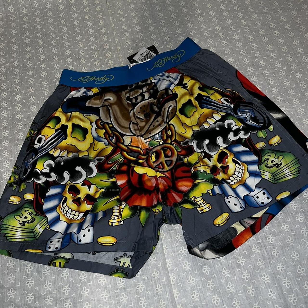 Ed Hardy Men's Blue and Yellow Boxers-and-briefs (5)