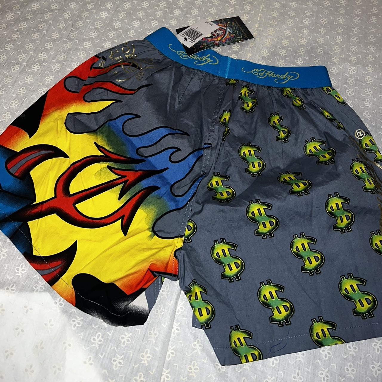 Ed Hardy Men's Blue and Yellow Boxers-and-briefs (6)