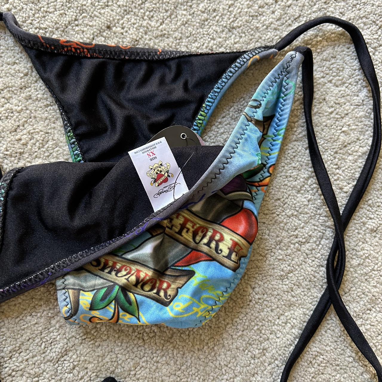 Ed hardy bikini bottom size L brand new with tags. | Depop