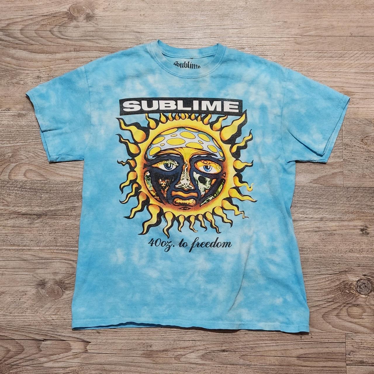 SUBMLINE - 40oz TO FREEDOM - BLUE TIEDYE TEE - CLOUD... - Depop