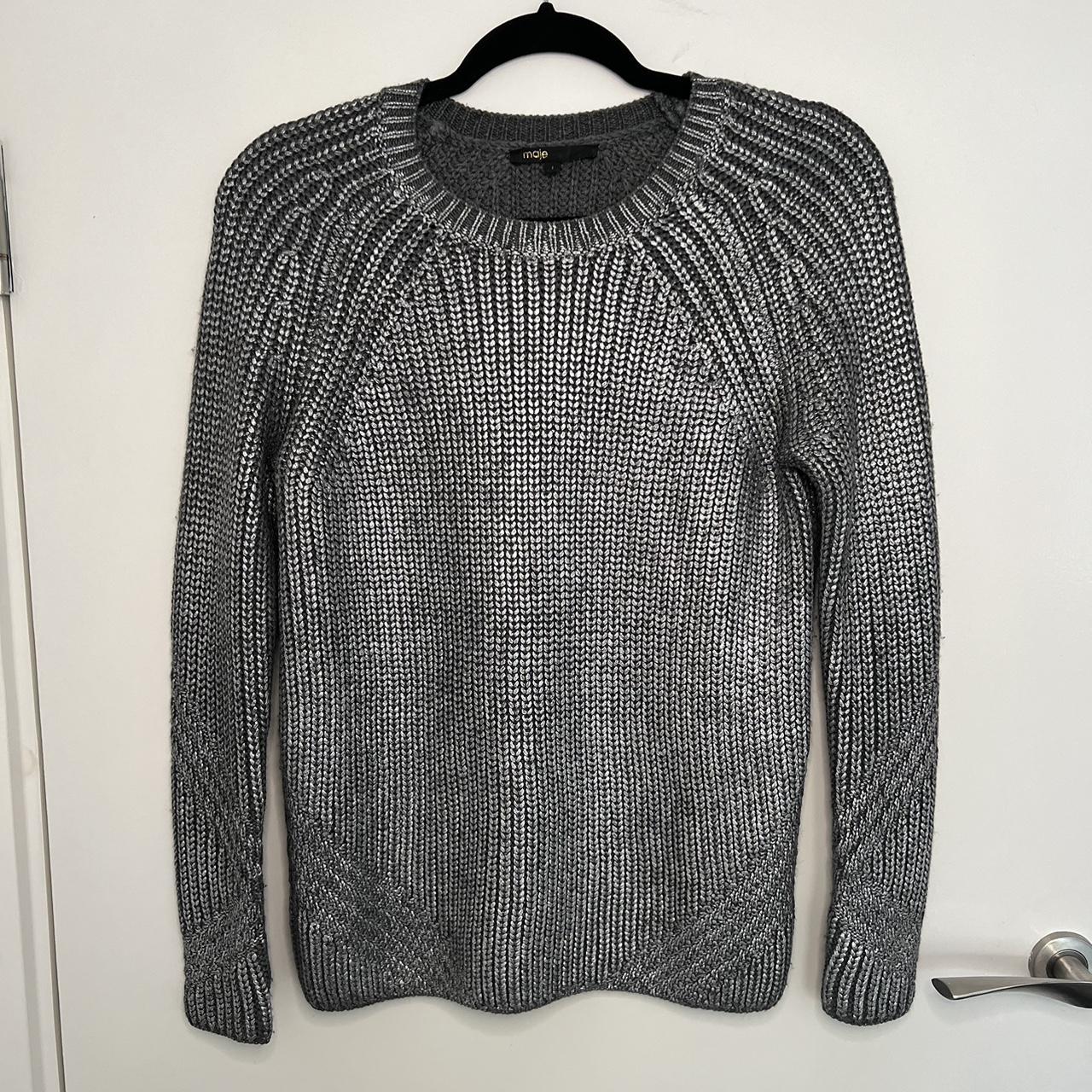 Maje Women's Silver Jumper | Depop