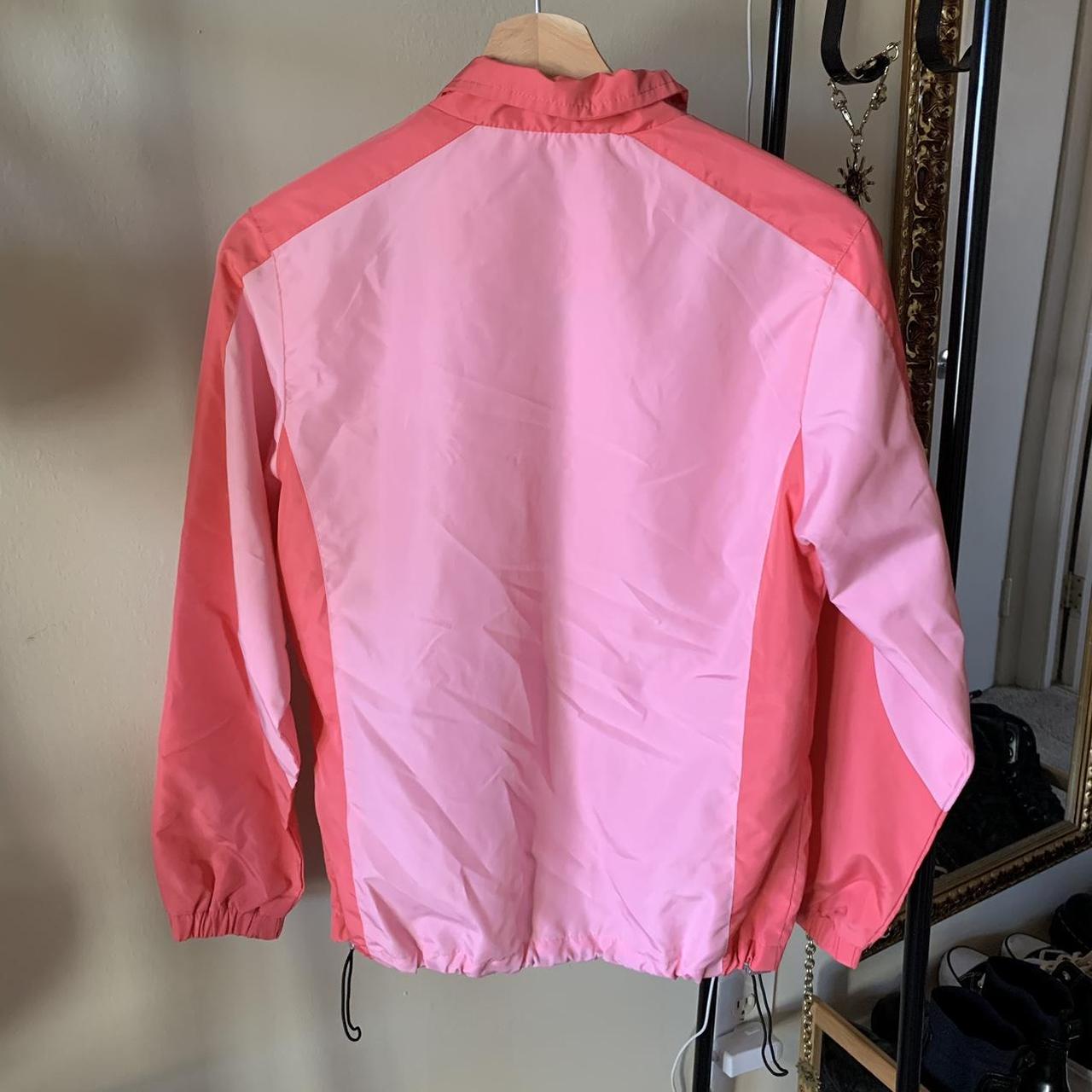 Color blocked light and hot pink windbreaker... - Depop