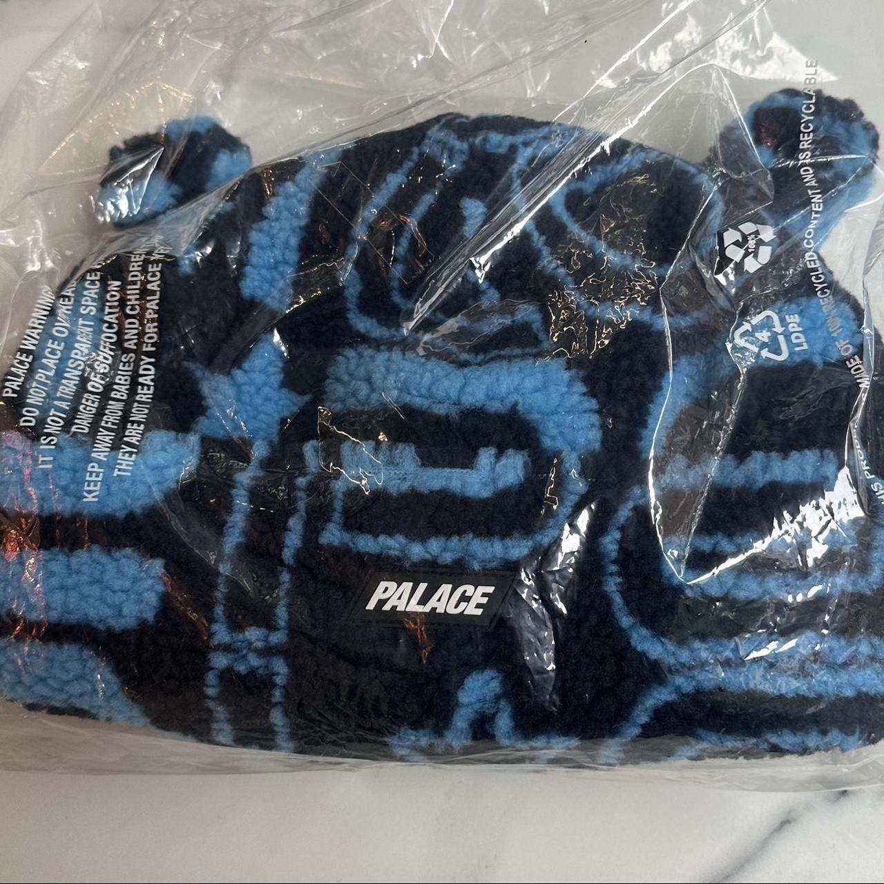 Brand New Palace Joyrex Fleece Ears Beanie Navy S/M... - Depop