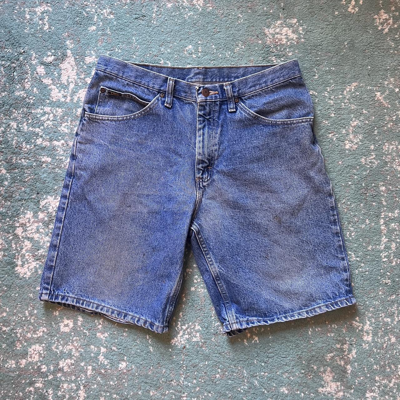 Lee Men's Blue and Navy Shorts | Depop