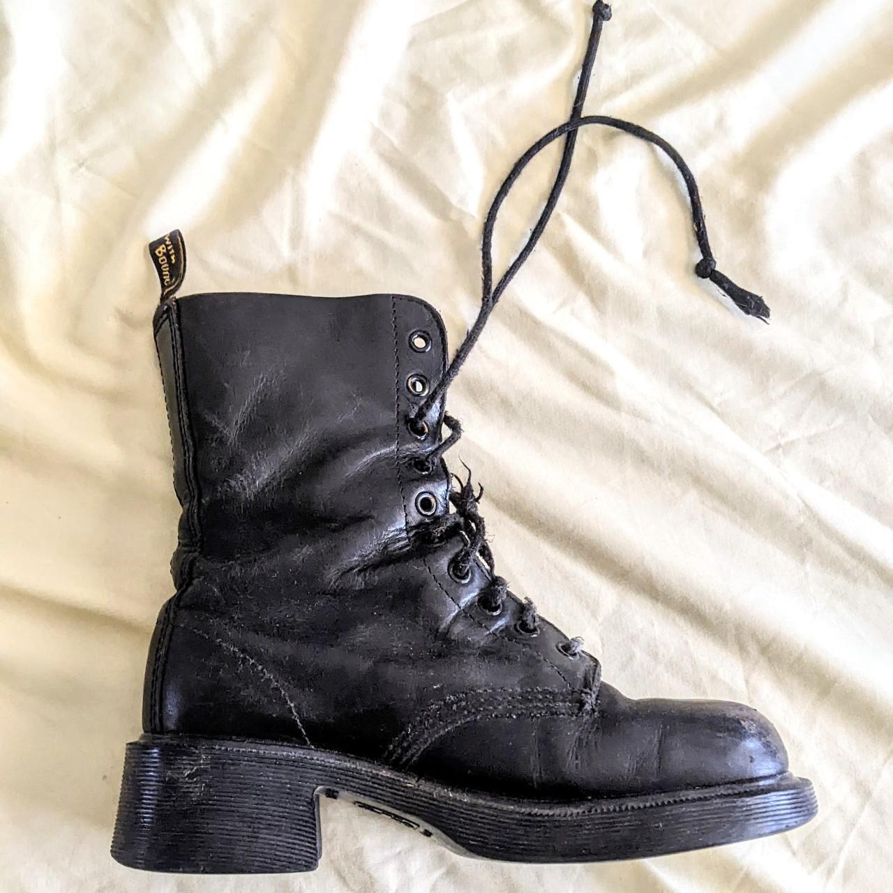 Vintage heeled 2024 combat boots