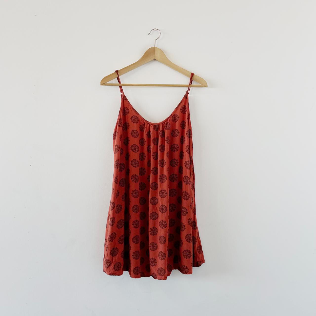 Forever 21 Women's Orange and Red Dress | Depop