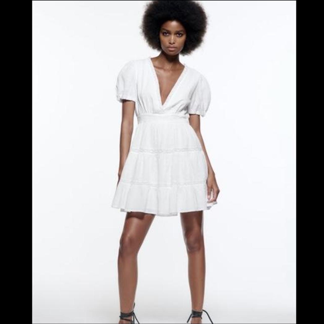 ZARA white summer dress. Brand new with tags size x... Depop