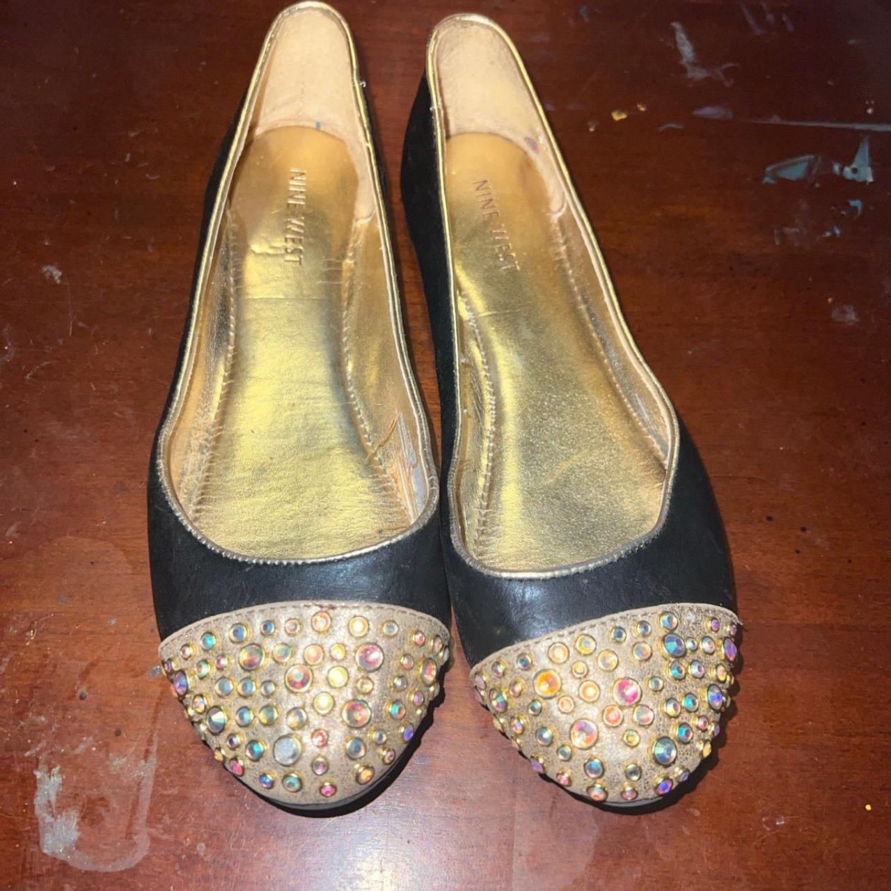 nine west glitter flats